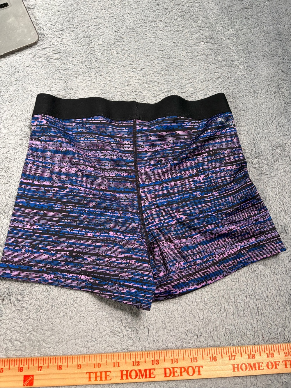 Nike Pro Women's Multicolor (Purple & Blue) Bike Shorts - Picture 6 of 8